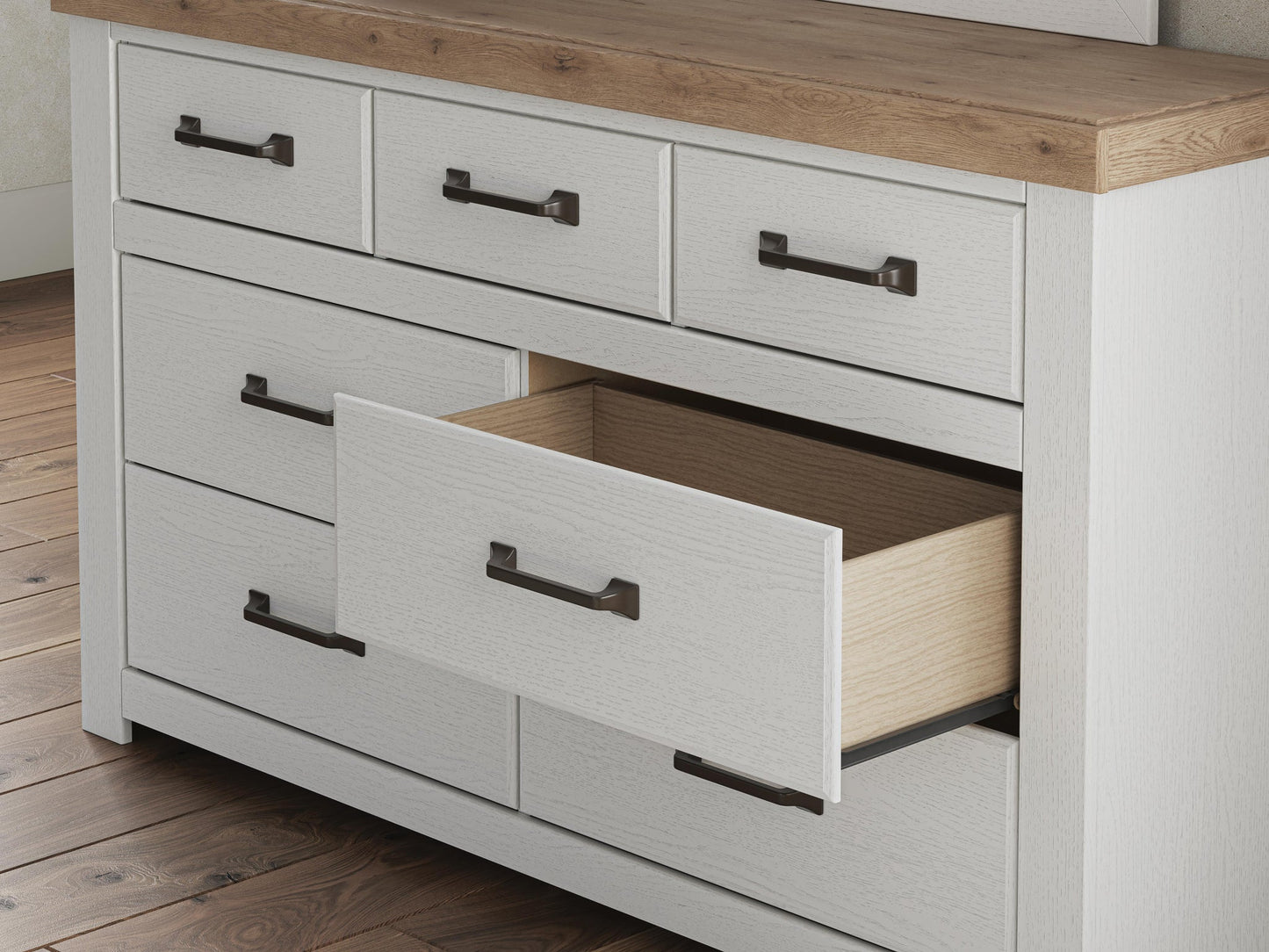 Savonport Queen Panel Bed with Storage, Dresser, Mirror, Chest and Nightstand