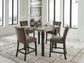 Jazmore Counter Height Dining Table and 4 Barstools