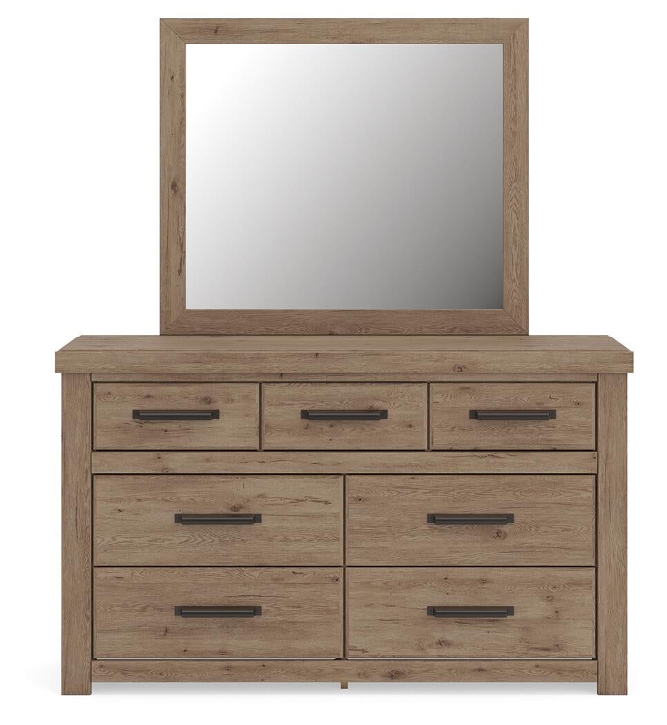 Garistyn King Panel Bed, Dresser and Mirror
