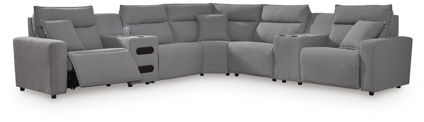Modmax II 7-Piece Power Reclining Sectional with Audio Consoles
