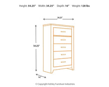Load image into Gallery viewer, Zelen Five Drawer Chest
