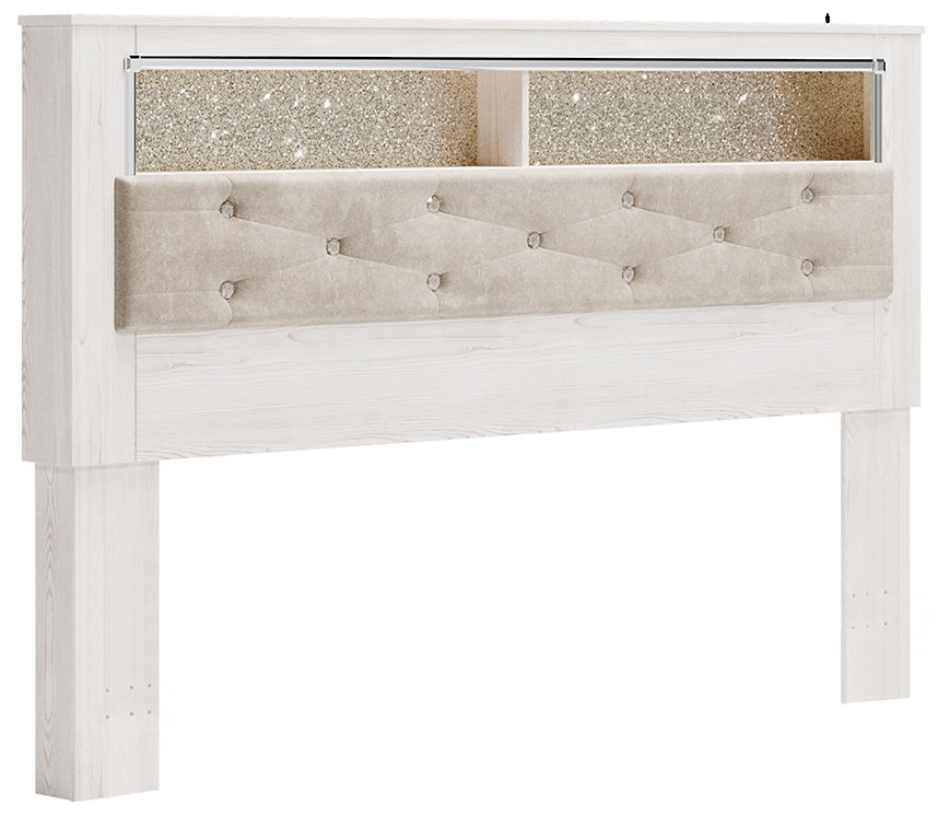 Altyra King Bookcase Headboard with Mirrored Dresser