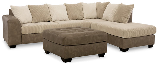 Keskin 2-Piece Sectional with Ottoman